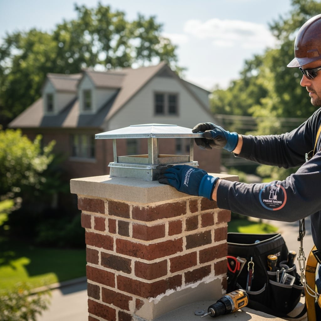 Boston Chimney Cap Installation